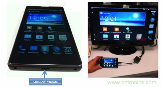 采用SlimPort接口技術(shù)的新一代Google Nexus手機樣機。