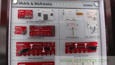 Molex MicroSIM、MicroSD、MicroUSB和MicroHDMI連接器