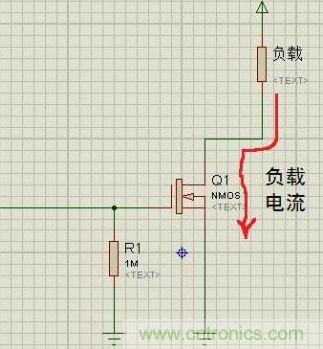 圖2:NMOS管的開(kāi)路漏極電路