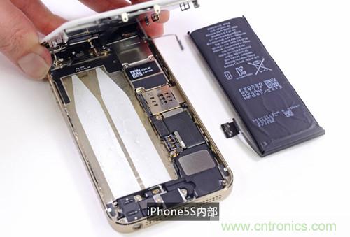土豪金iPhone 5S拆解：內(nèi)部結(jié)構(gòu)升級，維修難度增加