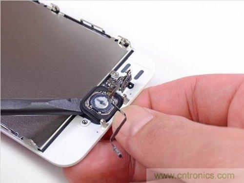 土豪金iPhone 5S拆解：內(nèi)部結(jié)構(gòu)升級，維修難度增加
