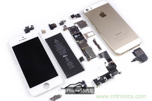 土豪金iPhone 5S拆解：內(nèi)部結(jié)構(gòu)升級，維修難度增加