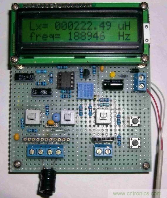 DIY集電容、電感和頻率為一體的測量儀器