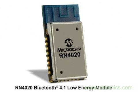Microchip公司的RN4020模塊集成了包括天線在內(nèi)完整的低功耗藍牙射頻電路。RN4020采用密封的10mm x17mm x 2mm封裝，內(nèi)置有板載陶瓷天線、2.4GHz的低功耗藍牙收發(fā)器、帶完整的嵌入式低功耗藍牙協(xié)議棧的微控制器以及UART和USB接口。