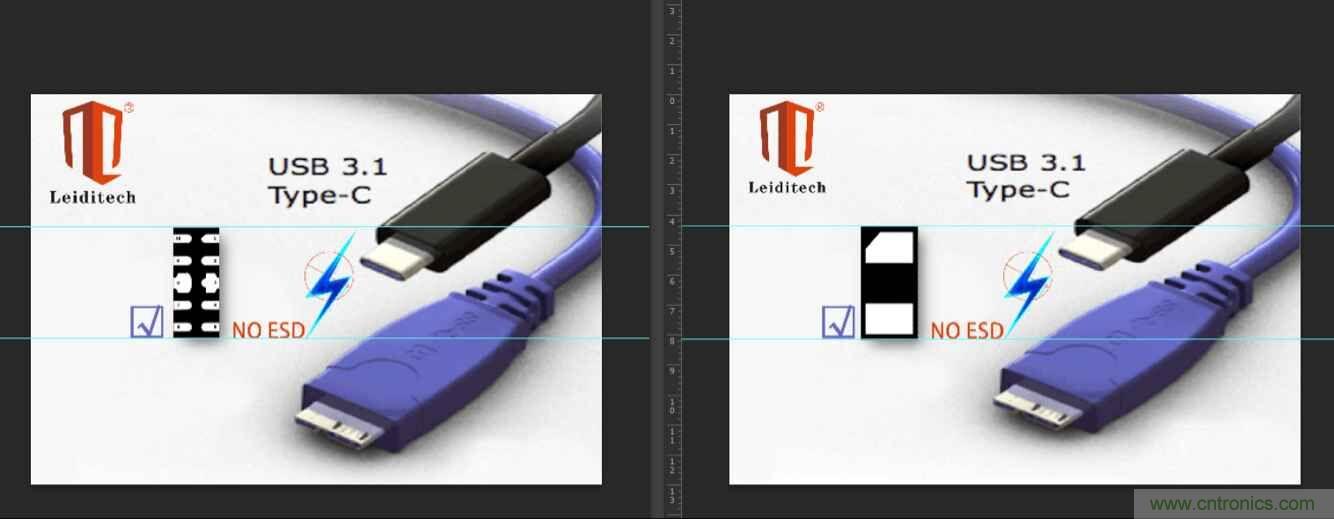 Leiditech推出超低電容ESD，用來保護(hù)USB Type-C
