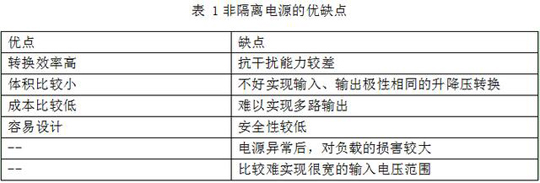 分析隔離電源與非隔離電源的優(yōu)缺點(diǎn) 分析隔離電源與非隔離電源的優(yōu)缺點(diǎn)