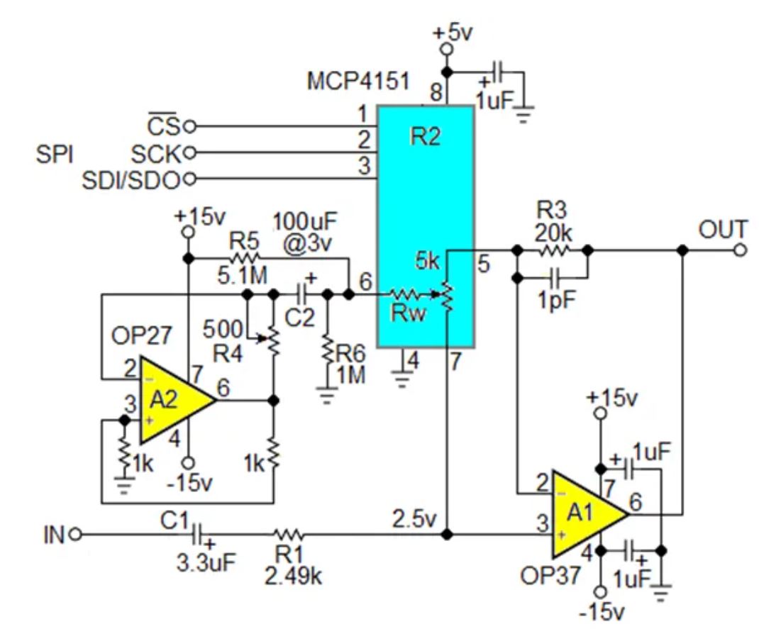 數(shù)字電位器能否代替電路中的機(jī)械電位器？